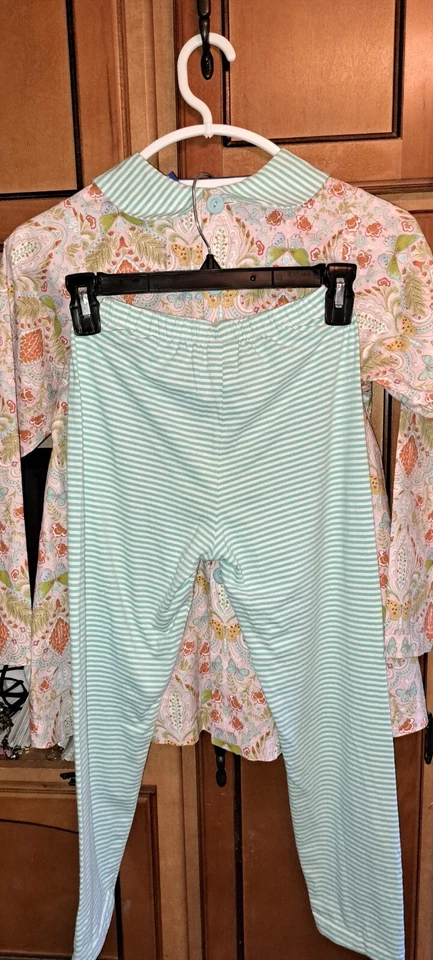 Bailey Boys For Girls Set Matching Boutique Outfit Button Back Long Sleeve 12 - Image 3 of 4