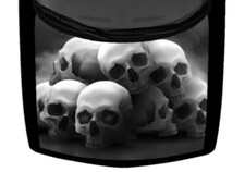 Illustrated Smokey Skull Grayscale Truck Hood Wrap Vinyl Car Graphic Decal 