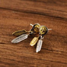 Orecchini Uomo Trendy Argento S925 Personalizzati Piume di Gabbiano Volo