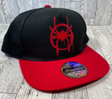 Spider Man Kids Marvel Snapback Hat Ballcap Blac Red New