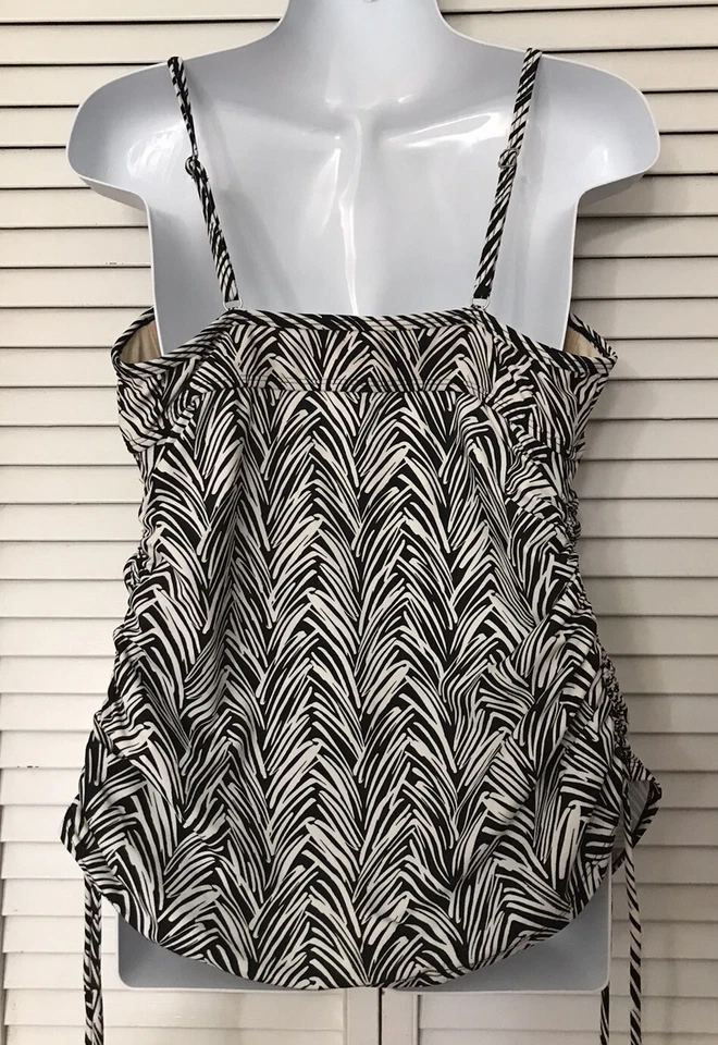 TROPICAL ESCAPE 12 Top 16 Bottom 2 PC Swim Suit Bathing Tankini Push Up Slimming - Image 2 of 4