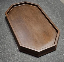 TAXIDERMY HABITAT OCTAGON  DISPLAY PLAQUE 10"x18" FISH ANIMAL SUPPLY CHERRY WOOD