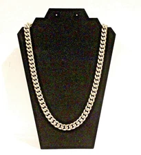 12 mm Cuban Link Chain  Necklace Silver Plated SS Various Length Miami