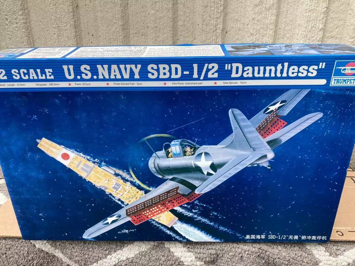 TRUMPETER # 02241 1/32nd SCALE U.S NAVY SBD 1/2 DAUNTLESS MODEL KIT