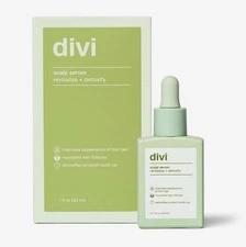 Divi Scalp Serum Revitalize + Detoxify 1 Oz 30 mL Full Size For Thin Hair