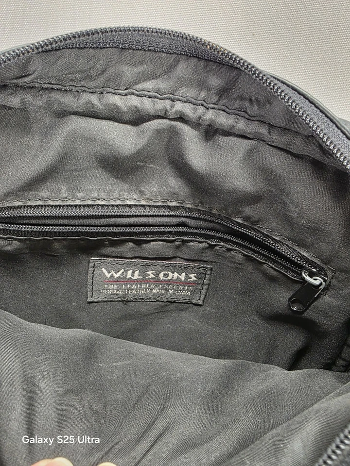 Bandolera Wilsons Cuero Negra Y2K Retro Boho Minimalista Foto 2 de 4