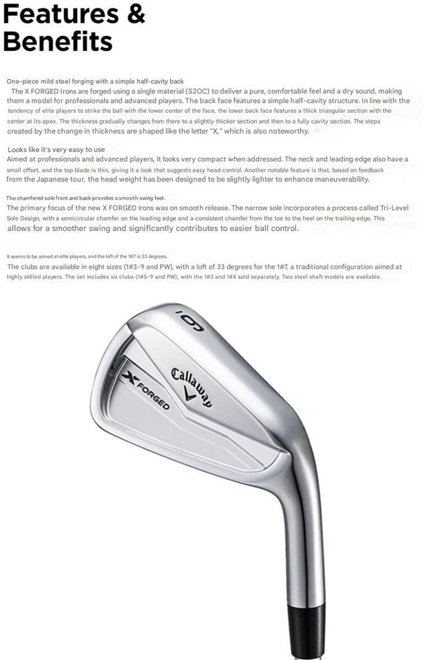 Callaway X-Forged 2024 Iron set 5-pw NS.PRO MODUS3 TOUR105 Stiff Steel shaft New - Image 2 of 4