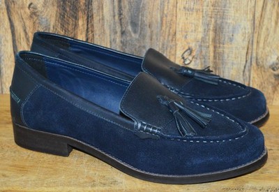 White Stuff Damen Elba Wildleder Leder Halbschuhe Navy Blau - UK6,5 EU39,5