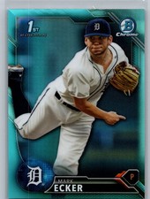 2016 Bowman Draft #BDC-114 Mark Ecker Chrome Sky Blue Refractor