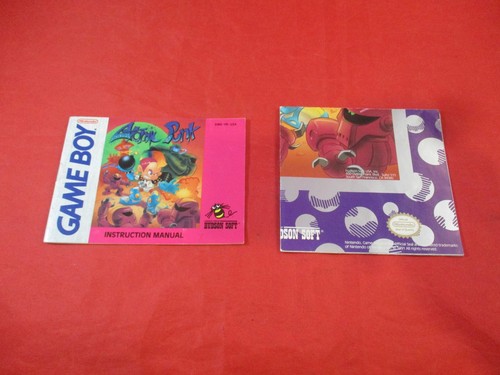 Atomic Punk Nintendo Game Boy Instruction Manual Booklet + Poster ONLY #L