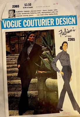 Fabiani Vogue 2365 Couturier Design Jacket Blouse Pants Sz 12 B34