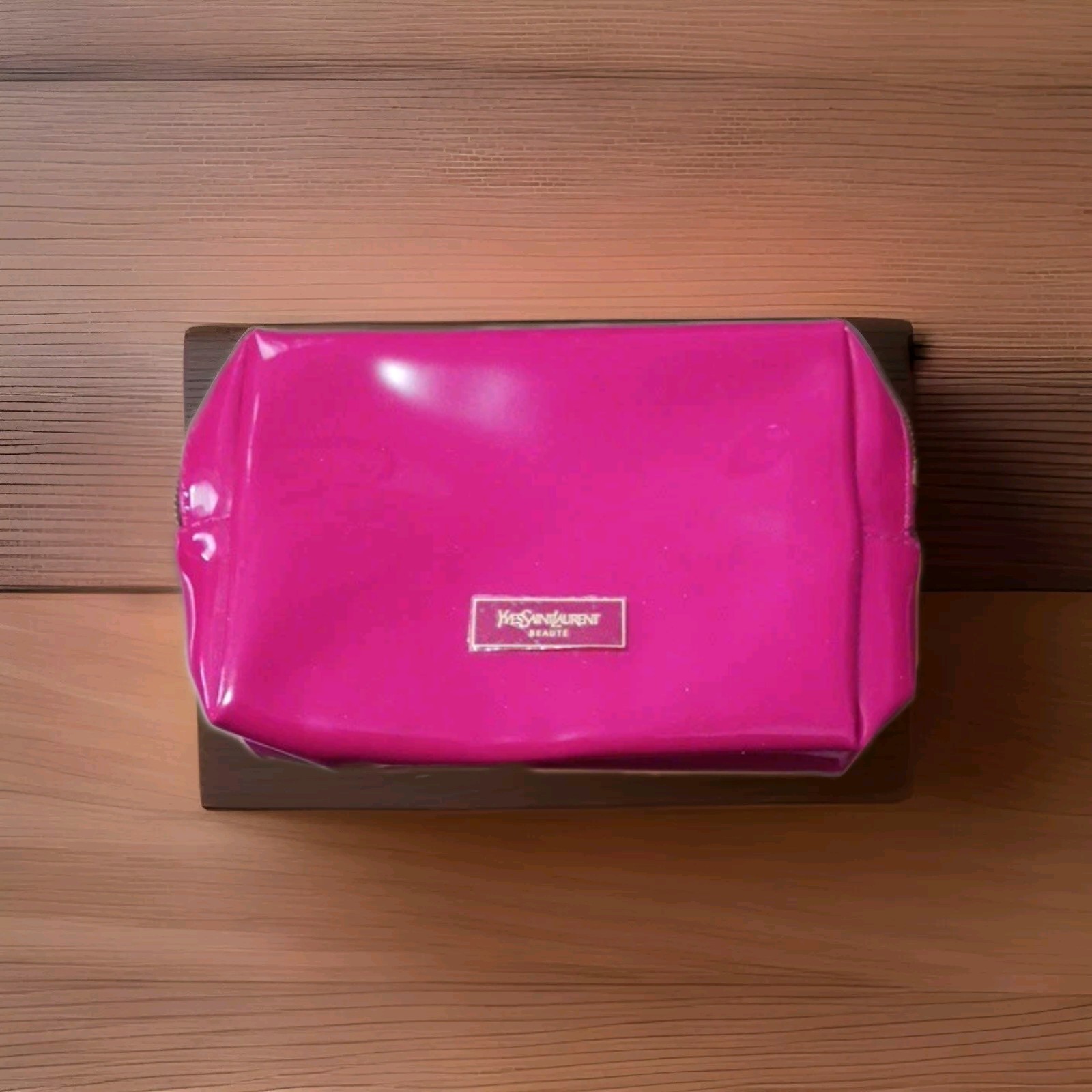 Borsa pochette YSL Yves Saint Laurent BEAUTE trucco cosmetico rosa caldo zip