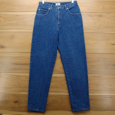 French Dressing Jeans Womens 12 Blue Denim Contour Easy Fit High Rise Tapered
