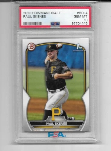 2023 BOWMAN DRAFT PAUL SKENES RC ROOKIE CARD PIRATES GEM MINT PSA 10
