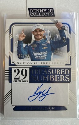 2025 National Treasures - Treasured Numbers Signatures Kyle Larson 82/99 AUTO