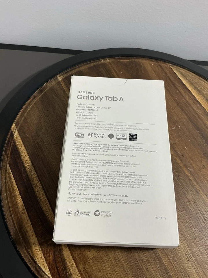 Samsung Galaxy Tab A 8.0" SM-T387V (LTE-VERIZON) 32gb Tablet - NEW IN BOX - Image 3 of 4