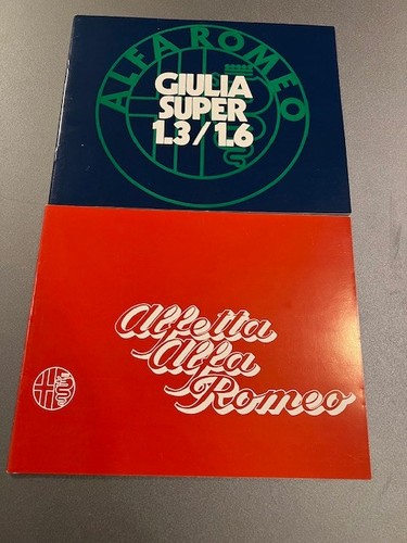 Alfa Romeo 2 sales brochures Alfatta & Giulia Super 1.3/1.6 Excellent