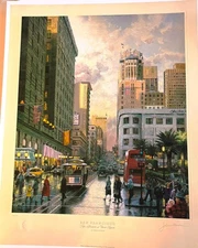 Ltd Ed San Francisco Late Afternoon At Union Square S/N By Artist Thomas Kinkade