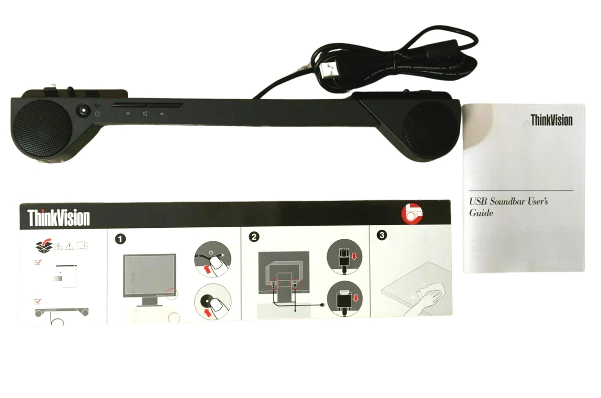 Lenovo 40Y7616 Thinkvision USB Soundbar Black 435757135 | eBay 