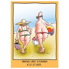 5x7 Card Greeting/ Two THONGS/ Humor Funny Birthday Card RB