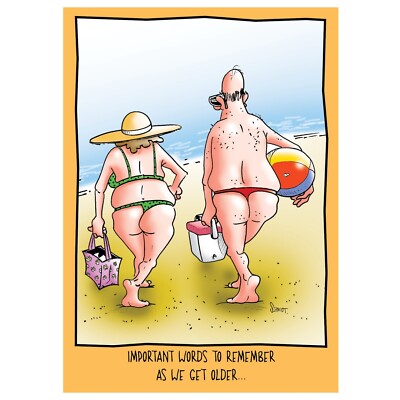 5x7 Card Greeting/ Two THONGS/ Humor Funny Birthday Card