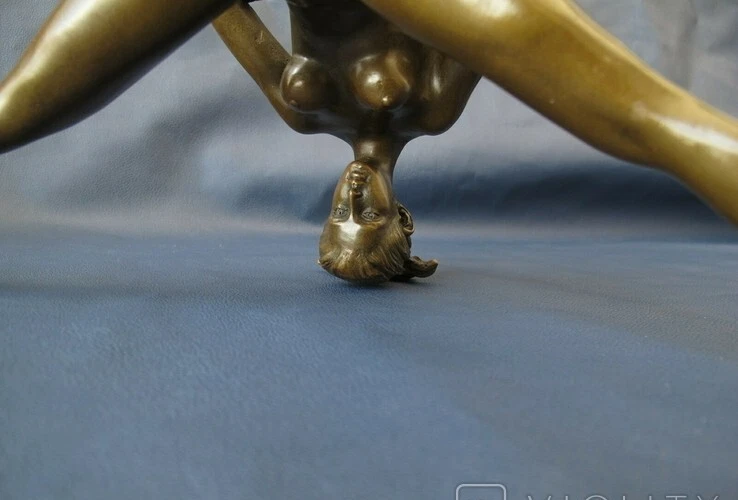 Vintage Bronze Sculpture Statue Woman Nude J.Patoue Decor Art Deco Rare Lady - Image 3 of 4