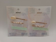 Pack of 2 - scunci Collection Multi Clips - Mint - 3pk