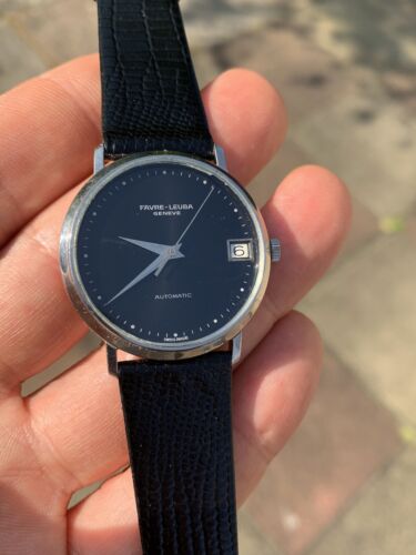 Vintage Favre-Leuba Automatik Herren Anzuguhr Swiss Made 33 mm Stahl ETA 2892 - Bild 2 von 11