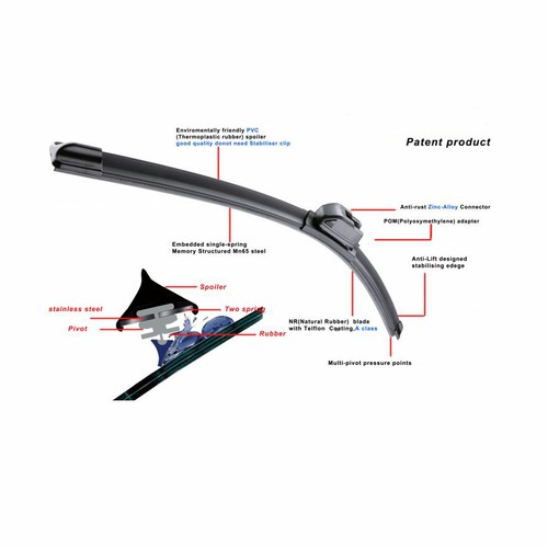 KIT 2 SPAZZOLE TERGICRISTALLO ANT FIAT 500 E 500C (312) DAL 2007 (X6L) 600+350 - Imagen 4 de 4