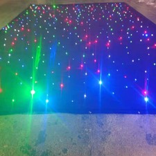 LED DMX Stage Drape Starlight Backdrop Wedding Party Stage Curtain 10Ft 6.5Ft