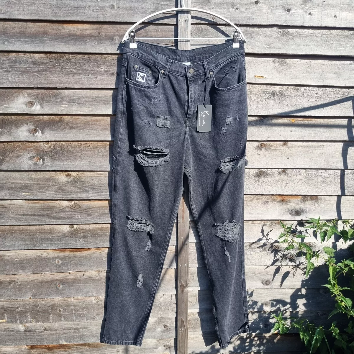 Karl kani retro tapered workweek heavy distressed jeans size M W32L32 bnwt