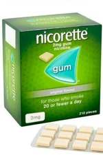 Nicorette ORIGINAL Flavour Gum 2MG 210 Pieces "FREE SHIP TO USA "