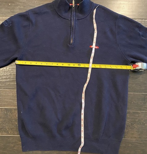 Honda Motor Tokyo Vintage Culture Patrick Calello 1/4 Zip Pullover Sweater Blue - Picture 6 of 16