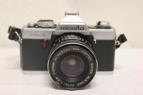 Minolta XG 1 35mm SLR Film Camera Body with 1:2.8 25mm Lens UNTESTED J42