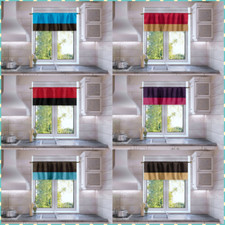 1 Window Valance Topper Foam Lined 2-tone Color Rod Pocket Top KIM 37" x 24"
