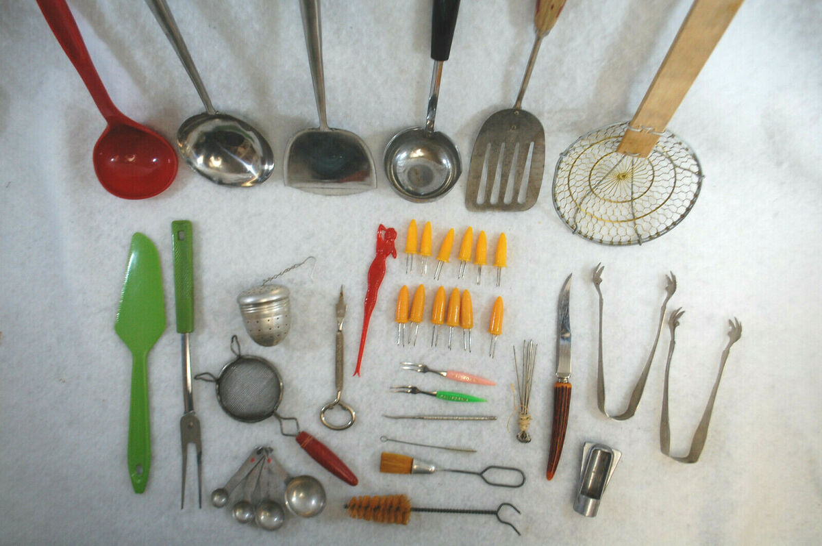 Kitchen Utensils Tools Mixed Lot of Materials Vintage Lot of Kitchen Utensils Tools Mixed Lot of Materials Vintage Lot of