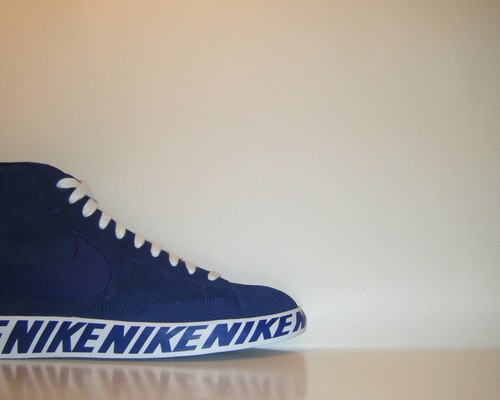 2017 Nike Blazer Mid Supreme Promo Sample Sz. 9 SB NikeLab Blue White PE  Off OG | eBay