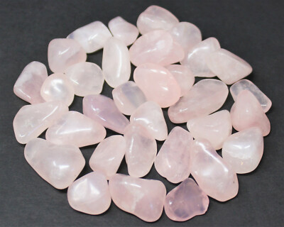 Rose Quartz Tumbled Stones:  1/4 lb Bulk Lot (Crystal Healing Love Stone) 4 oz