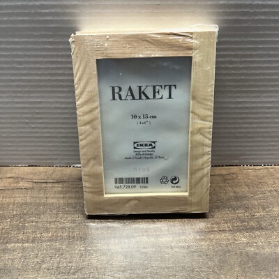 Set (3) IKEA Wood PHOTO FRAMES Unfinished 10x15cm Raket Project Craft Pack NEW