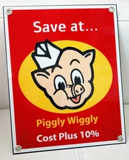 Piggly Wiggly Grocery Store nostalgia Sign .. FREE shipping on any 8+ signs