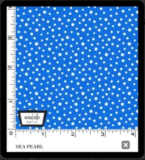 Michael Miller Fabrics~Sea Pearl~Blue~ White dots ~Woof Woof Pirates~CX11221~BTY