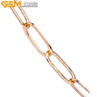3x7mm 14K Yellow Gold Filled Paperclip Link Cable Chains Jewelry Making 100cm