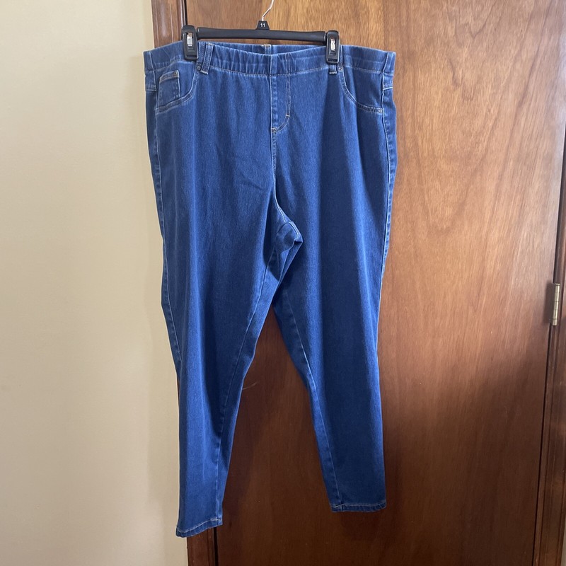SERRA Women's Blue Jeans - Stretchy - Pull On - Size XXL
