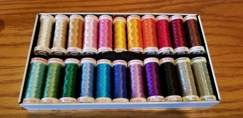 LOT of 22 Sulky 30 PARTIALLY USED 250m spools embroidery thread & metallic