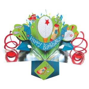 3d Pop Up Card Golf Happy Birthday Grandad Dad Greeting Cards Keepsake For Him Ebay