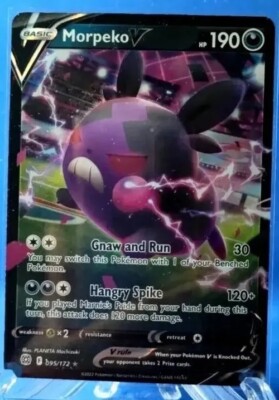 Morpeko V HP190 2022 Collectible Pokemon Trading Card No. 095/172