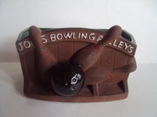 Vintage Original McCoy Joes Bowling Alleys Sports Planter/Vase. NICE! HTF! L@@K!