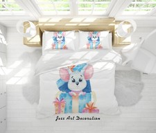 3D Simple Mouse Cartoon Kids Quilt Cover Set Duvet Cover Bedding Pillowcases