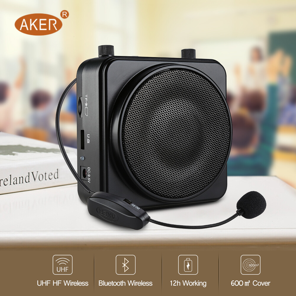 AKER MR2500W 22W Bluetooth Voice Booster Amplifier Speaker W/ UHF