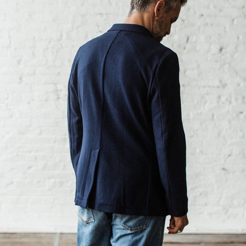 Taylor Stitch Telegraph Jacket in Navy Boiled Wool - Size M 40 (Cardigan Blazer) - Picture 9 of 10